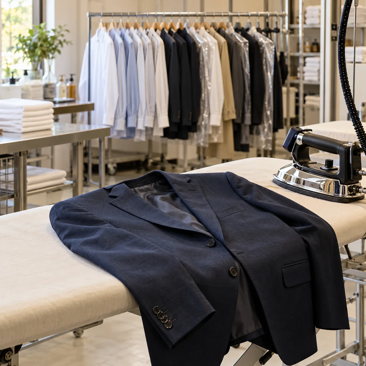 Nærbilde av stoffet i en dress